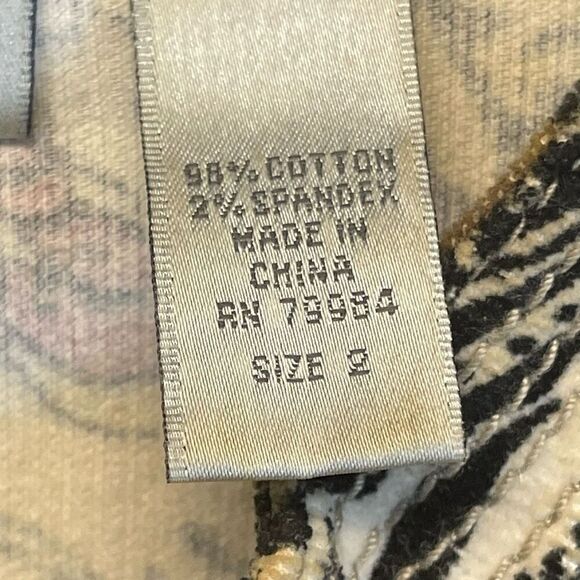 CHICO’S Women’s Jacket Zip Front Paisley Corduroy Multicolor Size 2 (Med) Fall - Picture 7 of 12